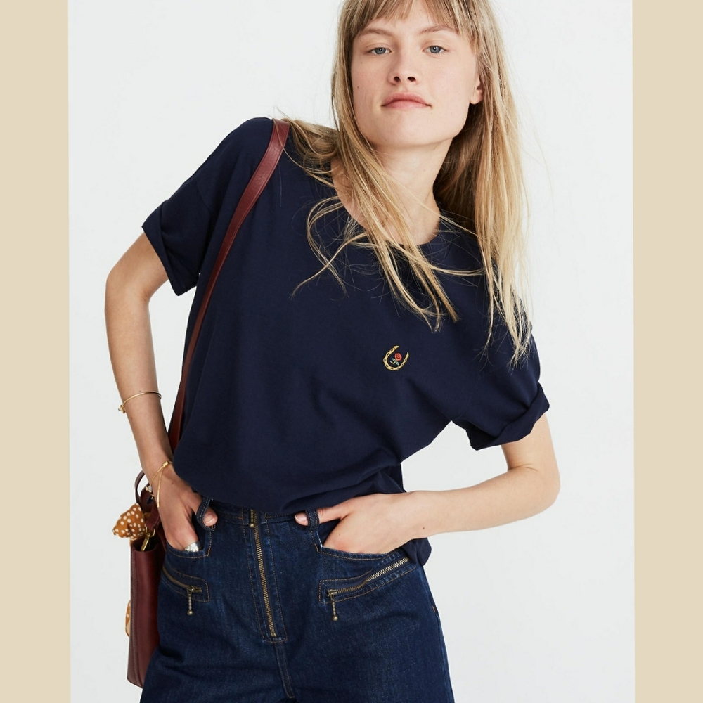 Madewell Navy Short Sleeve Tee